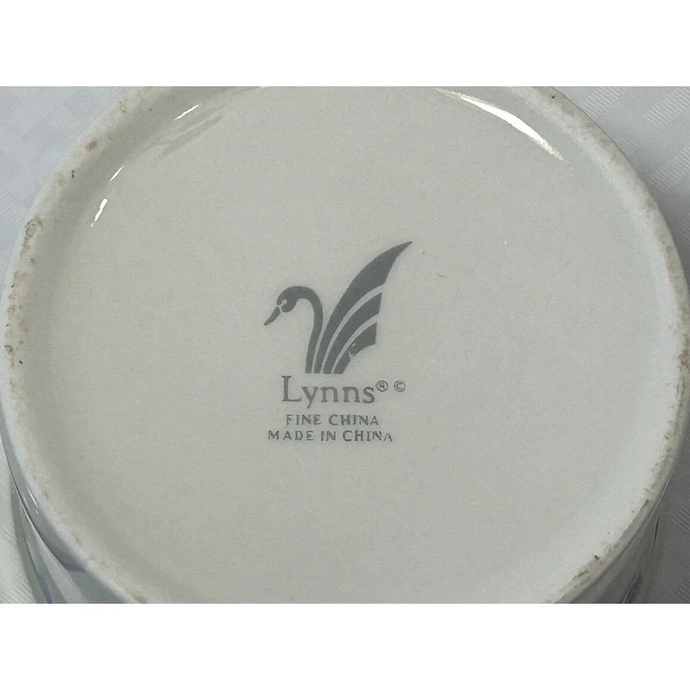 Vintage Lynns Fine China Pastel Iris Floral‎ Sugar Bowl Dish